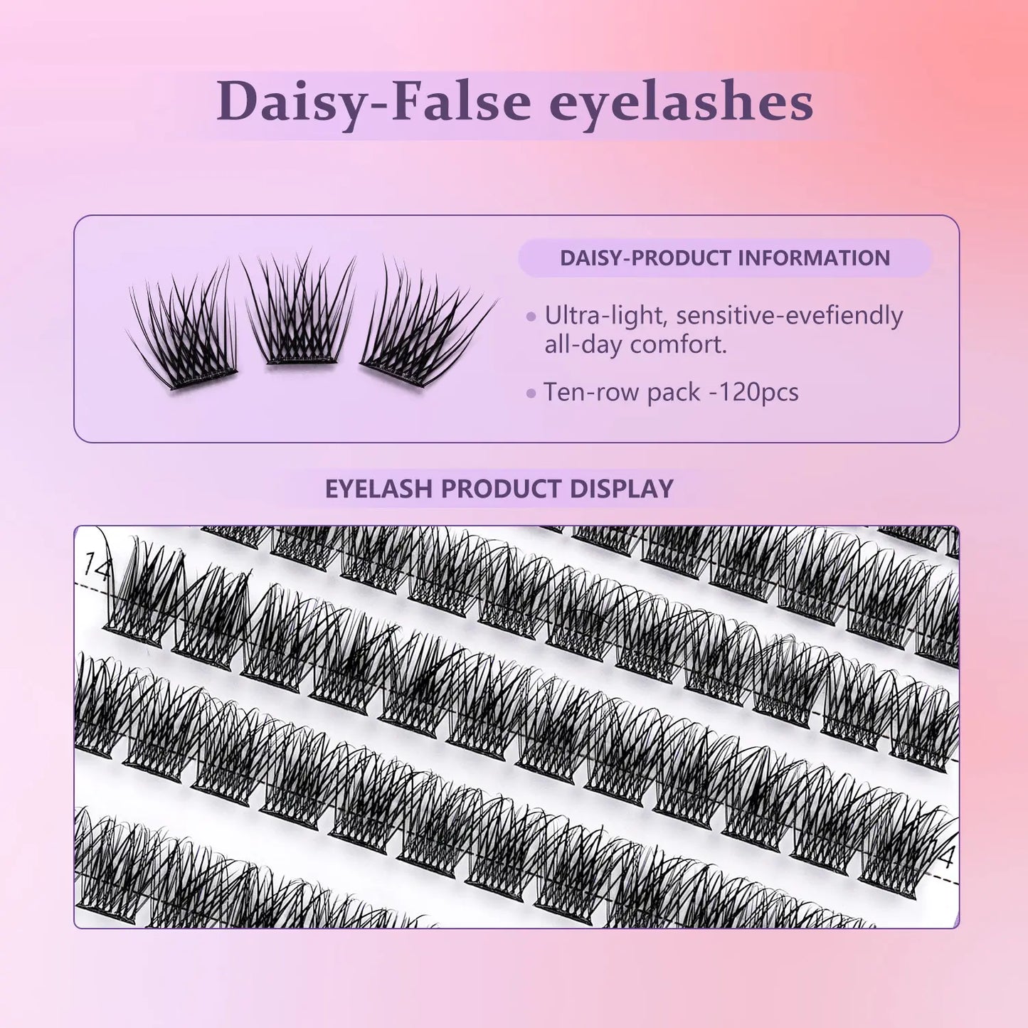 4 Styles of Adhesive-Free, Easy-To-Remove False Eyelashes 10Mm/12Mm/14Mm/16Mm Lightweight Options 24+ Sets with Lash Care Kit Natural, No-Makeup Look Effortless Application and Removal Flawless Cosmetic