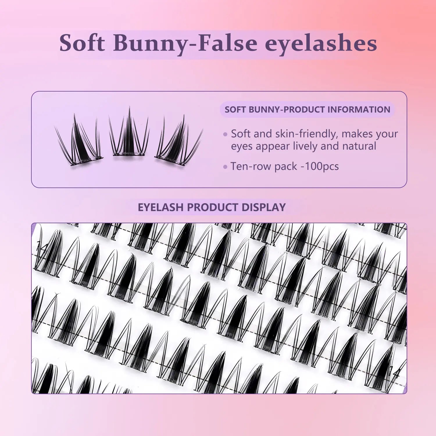 4 Styles of Adhesive-Free, Easy-To-Remove False Eyelashes 10Mm/12Mm/14Mm/16Mm Lightweight Options 24+ Sets with Lash Care Kit Natural, No-Makeup Look Effortless Application and Removal Flawless Cosmetic