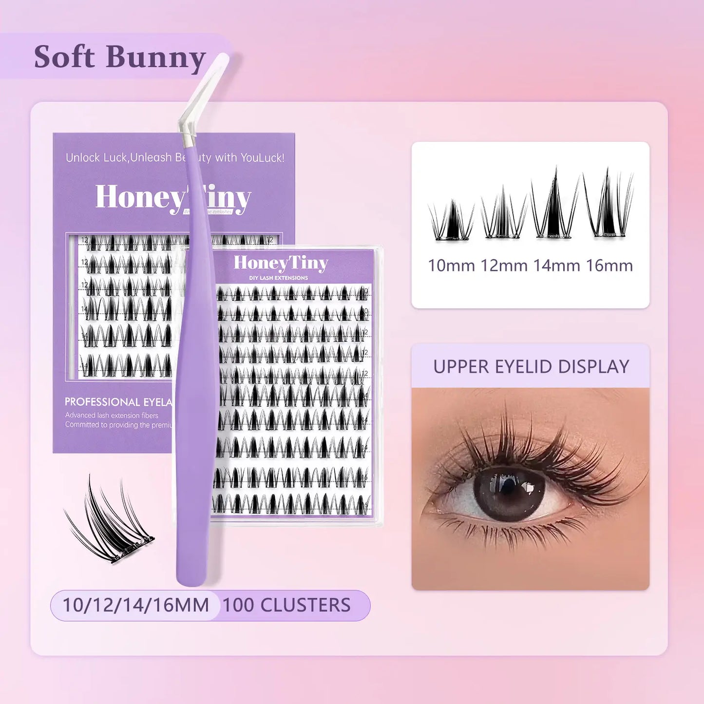 4 Styles of Adhesive-Free, Easy-To-Remove False Eyelashes 10Mm/12Mm/14Mm/16Mm Lightweight Options 24+ Sets with Lash Care Kit Natural, No-Makeup Look Effortless Application and Removal Flawless Cosmetic